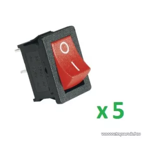   USE ST 1/RD Mini billenőkapcsoló, 1 áramkör - 2 állás, 250 V, piros, 5 db / csomag
