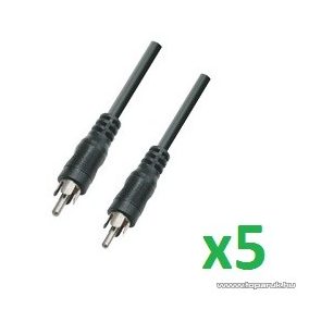   USE V 3 Audio RCA kábel RCA dugó - RCA dugó, 1,5 m, 5 db / csomag