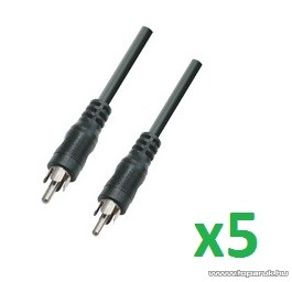 USE V 3 Audio RCA kábel RCA dugó - RCA dugó, 1,5 m, 5 db / csomag