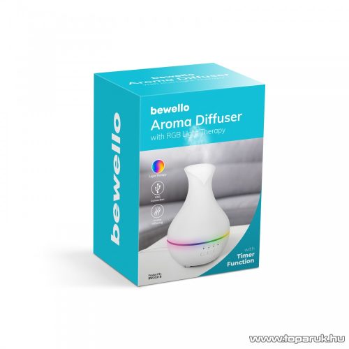 Bewello BW2031B Fényterápiás aroma diffúzor, 120 ml, fehér