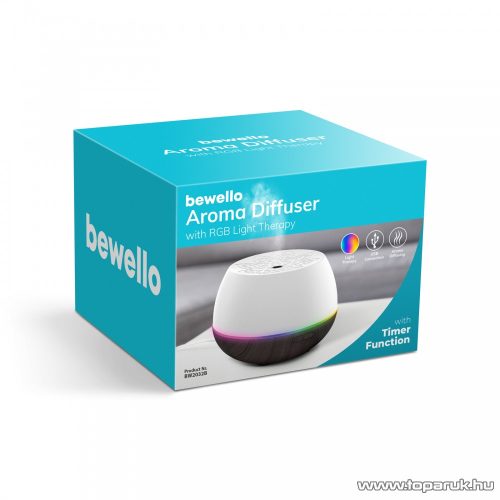 Bewello BW2032B Fényterápiás aroma diffúzor, 160 ml, fehér