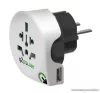 q2power 1.100110 Utazó adapter, World to Europe USB csatlakozóval