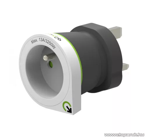 q2power 1.200200 Utazó adapter, France to United Kingdom