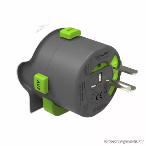 q2power 2.100100 Utazó adapter, Qdapter to World
