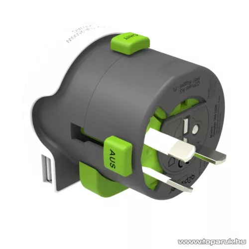 q2power 2.100110 Utazó adapter, Qdapter USB to World, USB csatlakozóval