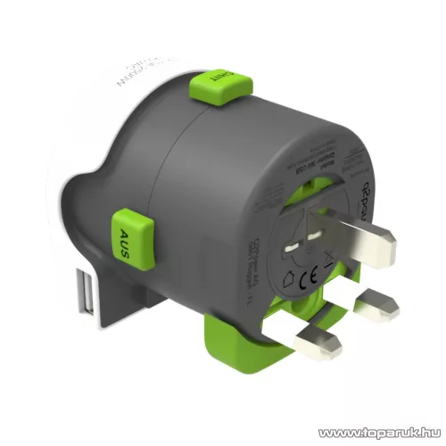 q2power 2.100110 Utazó adapter, Qdapter USB to World, USB csatlakozóval