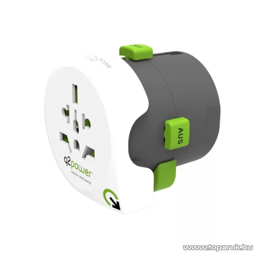 q2power 2.100120 Utazó adapter készlet (2db-os), Qdapter 360
