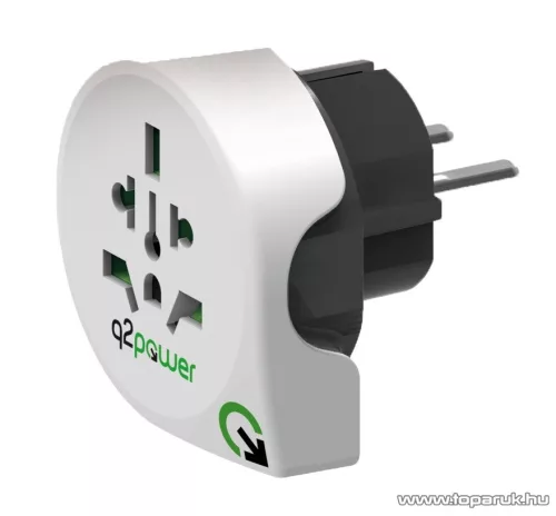 q2power 2.100130 Utazó adapter készlet (2db-os), Qdapter 360 USB csatlakozóval