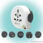 q2power 2.200100 Utazó adapter, Qplux World 5 in 1