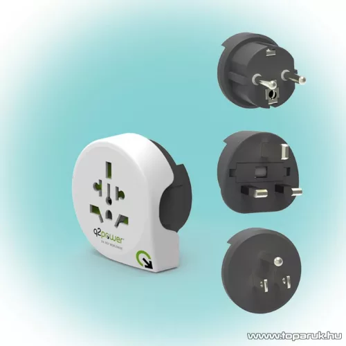q2power 2.200110 Utazó adapter, Qplux World 3 in 1