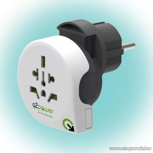 q2power 2.200110 Utazó adapter, Qplux World 3 in 1
