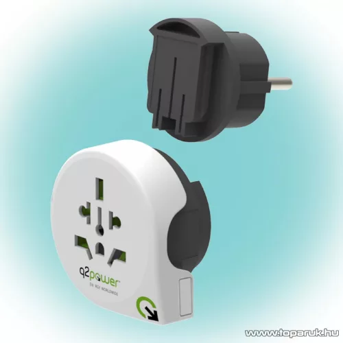 q2power 2.200110 Utazó adapter, Qplux World 3 in 1