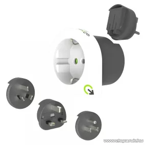 q2power 2.200200 Utazó adapter, Qplux Europe 3 in 1