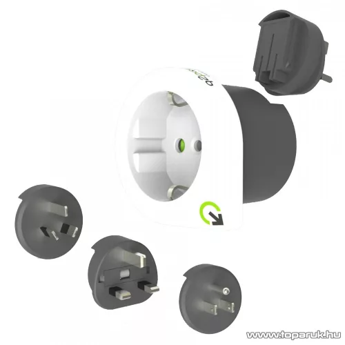 q2power 2.200200 Utazó adapter, Qplux Europe 3 in 1