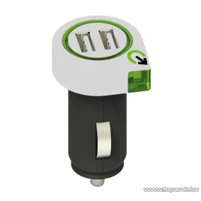 q2power 3.100100 Autós USB töltő, 2 db USB aljzattal