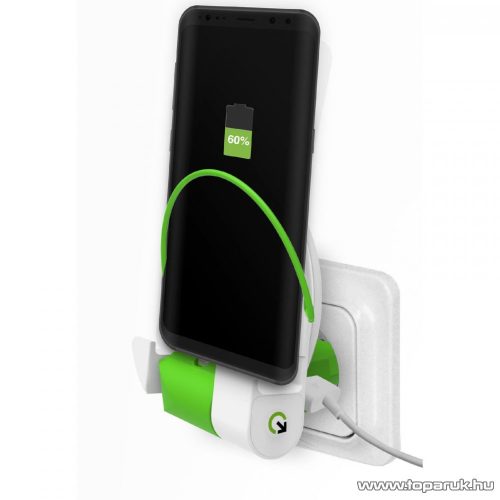 q2power 3.200140 Mobiltartó és töltő, dokkoló, 1 db USB aljzattal + USB Type-C töltő csatlakozó
