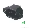 USE AC 2D 3 pólusú AC beépíthető dugó, 5 db / csomag