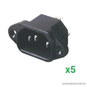 USE AC 2D 3 pólusú AC beépíthető dugó, 5 db / csomag