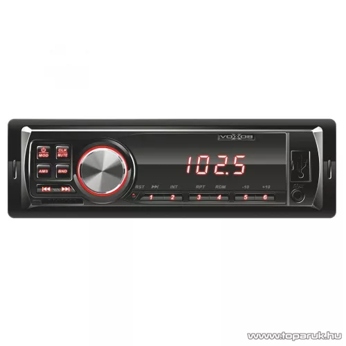 SAL voXbox VB 1000/RD MP3 lejátszó, Autórádió és zenelejátszó fejegység, PIROS kijelző és gombvilágítással + távirányító - megszűnt termék: 2019. október
