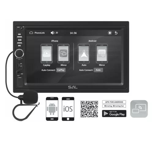 Autoradio kepernyotukrozessel es Bluetooth kihangositoval