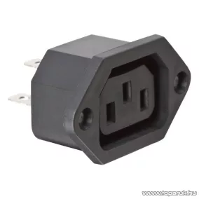   USE AC 2AX AC IEC C13 aljzat csatlakozó, beépíthető, 3 pólusú, 250V