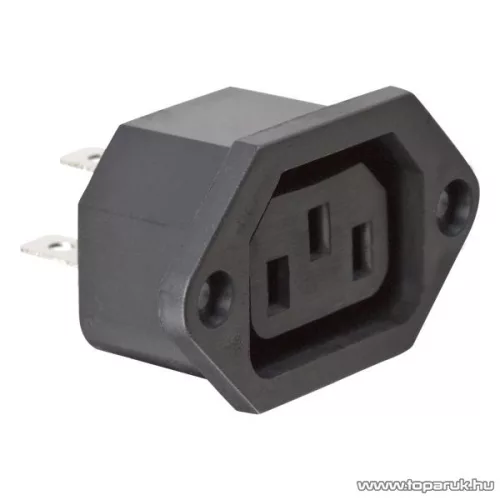 USE AC 2AX AC IEC C13 aljzat csatlakozó, beépíthető, 3 pólusú, 250V