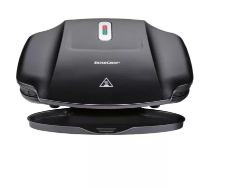 (BONTOTT / 896379) SilverCrest SKG 1000 Elektromos grillsütő, kontakt grill ILAG tapadásgátló bevonattal, fekete, 1000W