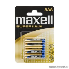   maxell Tartós mikroceruza elem, AAA, LR03, XL Super, Alkaline, 1,5V, 4 db / csomag (18731)