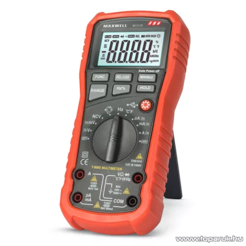 Maxwell MX-25 318 Digitális multiméter, USB kábellel PC-re csatlakoztatható (25318)