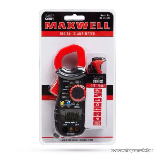 Maxwell MC-25 605 Digitális lakatfogó ellenálás méréssel (25605)