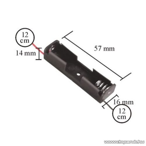 neXus Műanyag elemtartó, 1 db AA ceruzaelemhez, 10 db / csomag (05341)