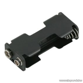   neXus Műanyag elemtartó, 2 db AA (ceruzaelemhez) 9V-os csatlakozással, 10 db / csomag (05343)