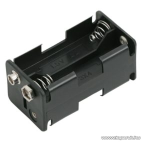   neXus Műanyag elemtartó, 4 db AA (ceruzaelemhez) 9V-os csatlakozással, 10 db / csomag (05345)