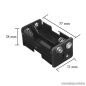   neXus Műanyag elemtartó, 4 db AA (ceruzaelemhez) 9V-os csatlakozással, 10 db / csomag (05345)