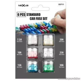   neXus Késes biztosíték egységcsomag 7.5A, 10A, 15A, 20A, 25A, 30A, 6 db / csomag (05711)