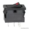 Billenő kapcsoló, 1 áramkör, 15A-12VDC, OFF-ON, piros LED-el, 5 db / csomag (09027PI)