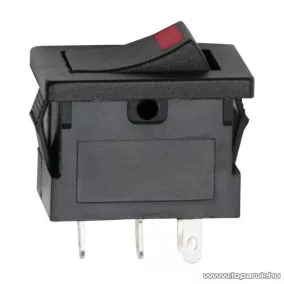   Billenő kapcsoló, 1 áramkör, 15A-12VDC, OFF-ON, piros LED-el, 5 db / csomag (09027PI)