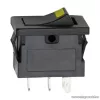 Billenő kapcsoló, 1 áramkör, 15A-12VDC, OFF-ON, sárga LED-el, 5 db / csomag (09027SA)