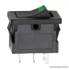 Billenő kapcsoló, 1 áramkör, 15A-12VDC, OFF-ON, zöld LED-el, 5 db / csomag (09027ZO)