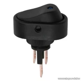   Billenő kapcsoló, 1 áramkör, 20A-12VDC, OFF-ON, kék LED-el, 5 db / csomag (09047KE)