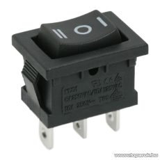 Billenő kapcsoló, 1 áramkör, 6A-250V, ON-OFF-ON, I-O-II jelzéssel, 5 db / csomag (09084)