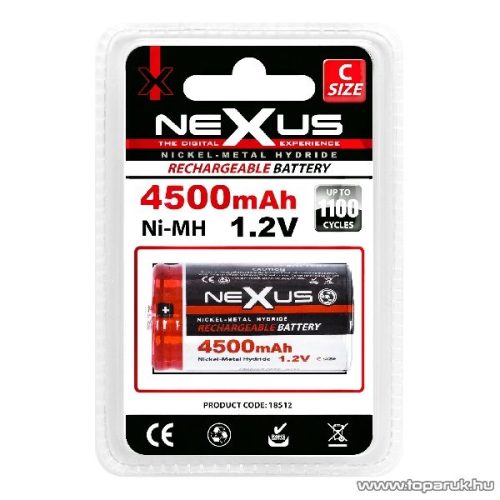 neXus Baby akkumulátor, C, HR14, Ni-MH, 1,2 V, 4500 mAh (18512)