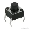 Mikrokapcsoló, 1 áramkör, 0,05A-12V, DC, ON-(OFF), 20 db / csomag (09002)