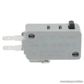   Mikrokapcsoló, 1 áramkör, 16(4)A-250V, ON-ON, 5 db / csomag (09008)