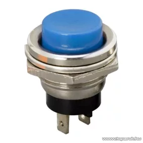   Nyomógomb, 1 áramkör, 2A-250V, OFF-(ON), kék, 5 db / csomag (09065KE)