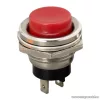Nyomógomb, 1 áramkör, 2A-250V, ON-(OFF), piros, 5 db / csomag (09066PI)