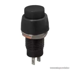   Nyomógomb, 1 áramkör, 2A-250V, OFF-(ON), fekete, 5 db / csomag (09067FK)