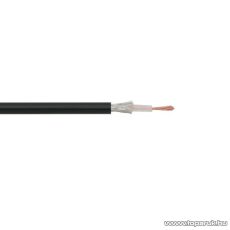 Koax kábel, RG 58, 50 ohm, fekete, 100 m/tekercs (20008)