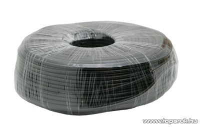 Koax kábel, RG 58, 50 ohm, fekete, 100 m/tekercs (20008)