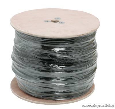 Koax kábel, RG 58, 50 ohm, fekete 500 m/fadob (20010)